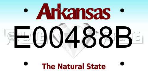 E00488B Arkansas License Plate