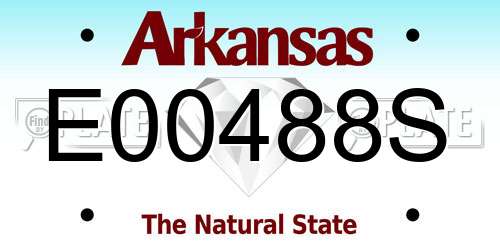 E00488S Arkansas License Plate