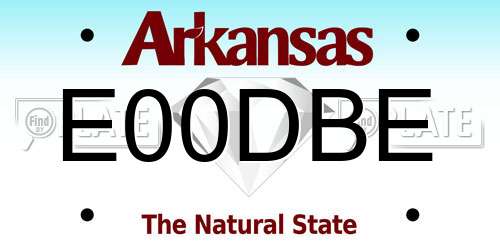 E00DBE Arkansas License Plate