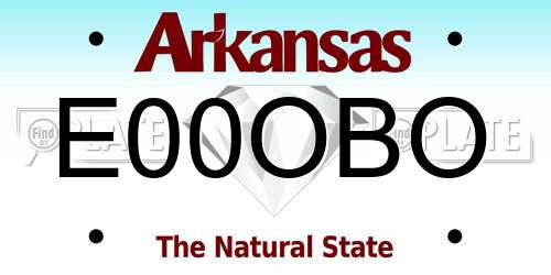 E00OBO Arkansas License Plate