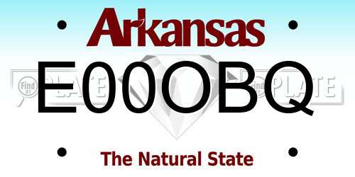 E00OBQ Arkansas License Plate