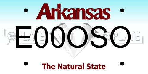 E00OSO Arkansas License Plate