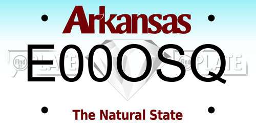 E00OSQ Arkansas License Plate