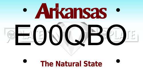 E00QBO Arkansas License Plate