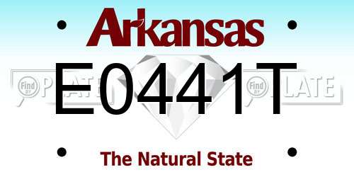 E0441T Arkansas License Plate