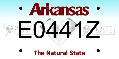E0441Z Arkansas License Plate