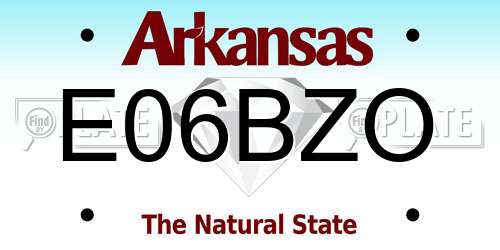 E06BZO Arkansas License Plate