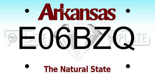 E06BZQ Arkansas License Plate