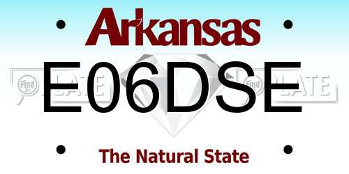 E06DSE Arkansas License Plate