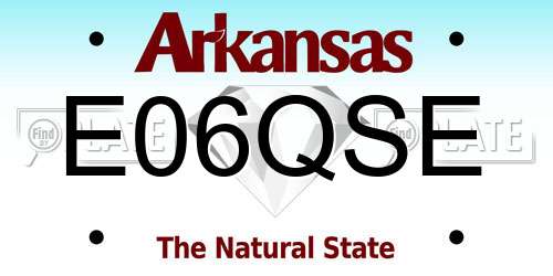 E06QSE Arkansas License Plate