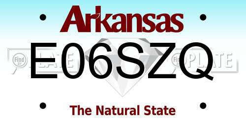 E06SZQ Arkansas License Plate