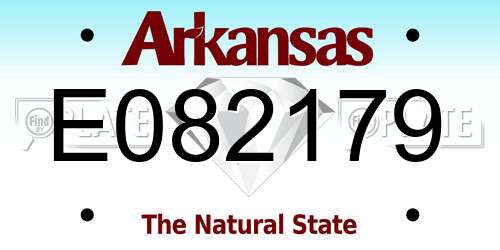 E082179 Arkansas License Plate