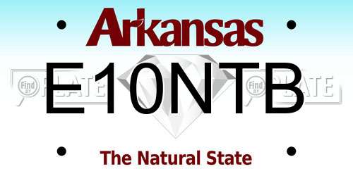 E10NTB Arkansas License Plate