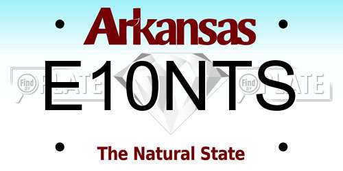 E10NTS Arkansas License Plate