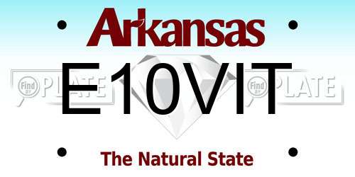 E10VIT Arkansas License Plate