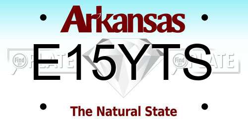 E15YTS Arkansas License Plate