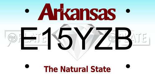 E15YZB Arkansas License Plate