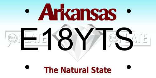 E18YTS Arkansas License Plate