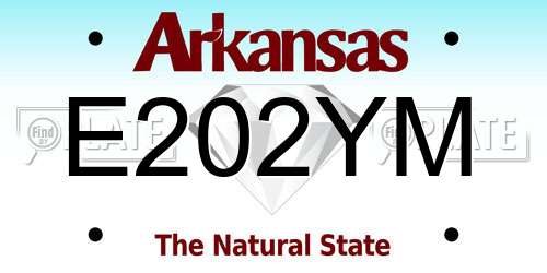 E202YM Arkansas License Plate