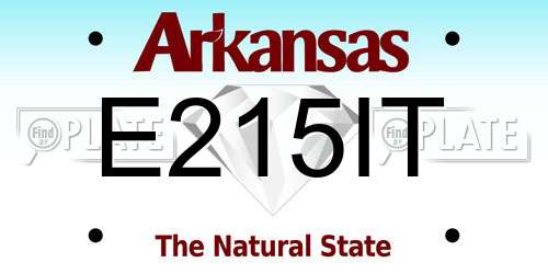 E215IT Arkansas License Plate