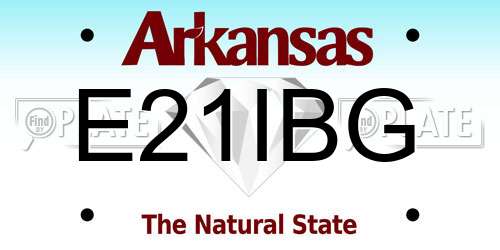 E21IBG Arkansas License Plate