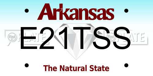 E21TSS Arkansas License Plate