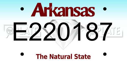 E220187 Arkansas License Plate