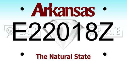 E22018Z Arkansas License Plate