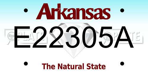 E22305A Arkansas License Plate