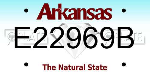 E22969B Arkansas License Plate