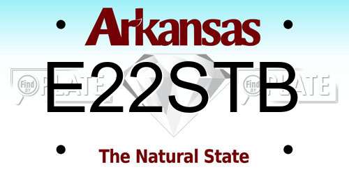 E22STB Arkansas License Plate