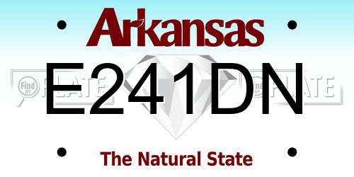 E241DN Arkansas License Plate