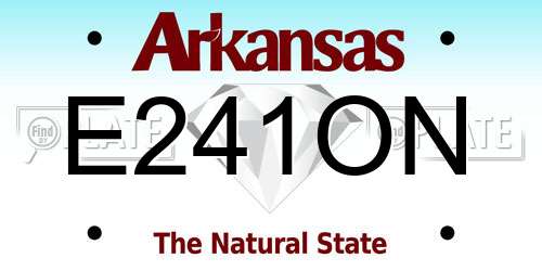 E241ON Arkansas License Plate