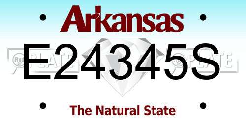 E24345S Arkansas License Plate