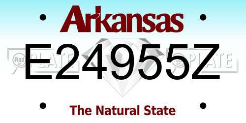 E24955Z Arkansas License Plate