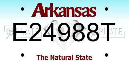E24988T Arkansas License Plate