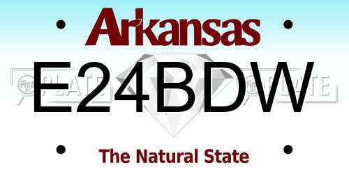 E24BDW Arkansas License Plate