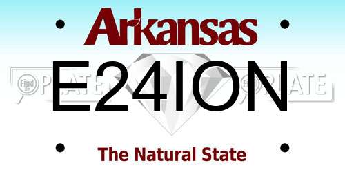 E24ION Arkansas License Plate