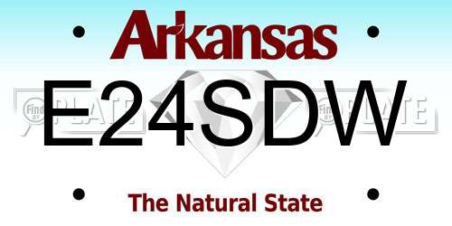 E24SDW Arkansas License Plate