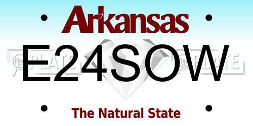E24SOW Arkansas License Plate