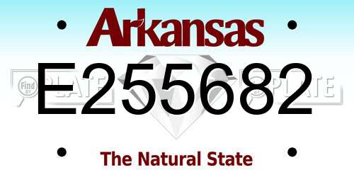 E255682 Arkansas License Plate