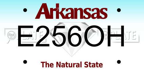 E256OH Arkansas License Plate