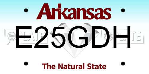 E25GDH Arkansas License Plate
