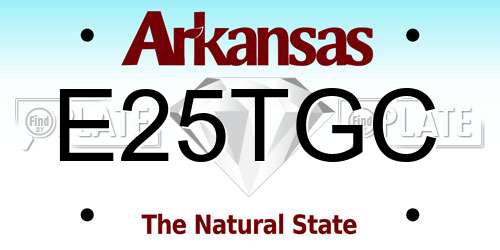 E25TGC Arkansas License Plate