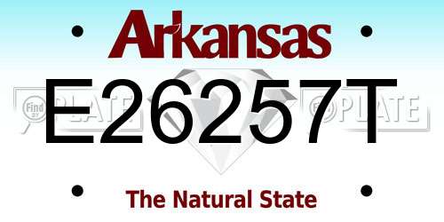 E26257T Arkansas License Plate