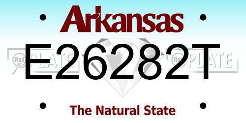 E26282T Arkansas License Plate