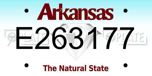 E263177 Arkansas License Plate