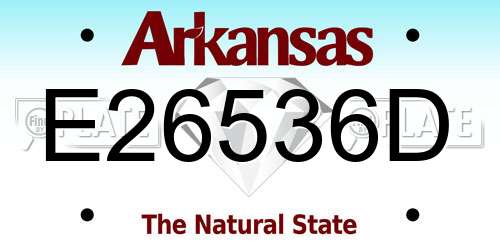 E26536D Arkansas License Plate
