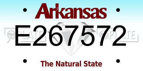 E267572 Arkansas License Plate