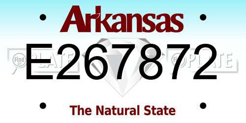 E267872 Arkansas License Plate